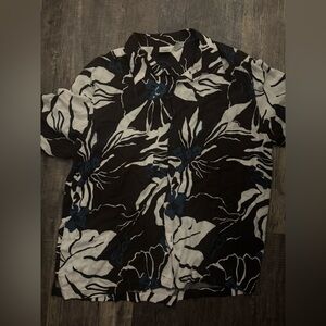Vintage 1990s‎ Rainforest Cafe Button Up Jungle Shirt Print XXL Hawaiian Aloha